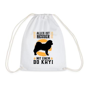 Alles ist besser mit einem Do Khyi Tibetdogge - Turnbeutel - Weiß - Vorne