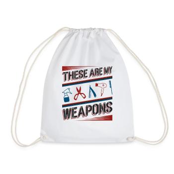 Ce sont mes armes dans le salon de coiffure - Sac de sport léger - blanc - Devant