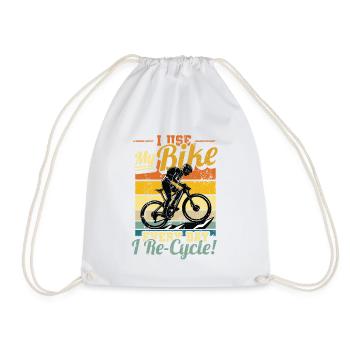 J’utilise mon vélo tous les jours où je fais du vélo, du vélo. - Sac de sport léger - blanc - Devant