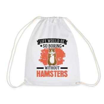 Hamster Owner Golden Hamster Hamster - Drawstring Bag - white - Front