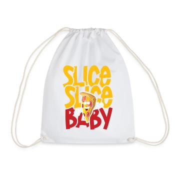 Slice slice baby pizza - Turnbeutel - Weiß - Vorne