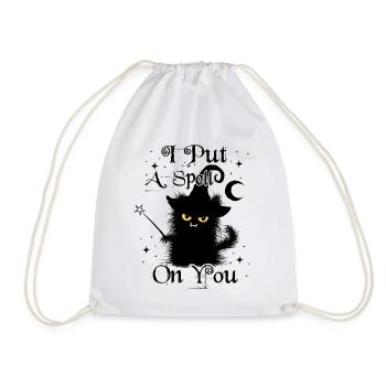 Je mets un sort sur toi Wuschelige Cat Wand - Sac de sport léger - blanc - Devant