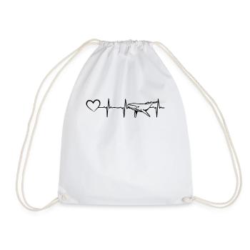Wal Heartbeat Heart Cute Wal Heartbeat Wal Fish - Turnbeutel - Weiß - Vorne