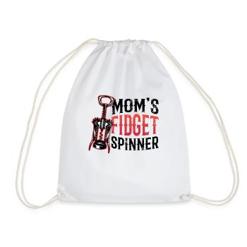 Mom's Fidget Spinner Damen, Weinliebhaber. - Turnbeutel - Weiß - Vorne