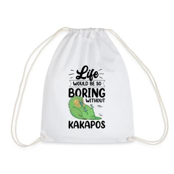 Kakapo boring without flightless Kakapo - Drawstring Bag - white - Front