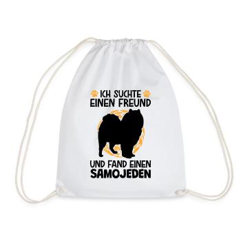 Suchte meinen Samojede Schlittenhund - Turnbeutel - Weiß - Vorne