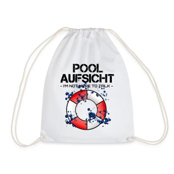 Aufsicht Rettungsschwimmer - Turnbeutel - Weiß - Vorne