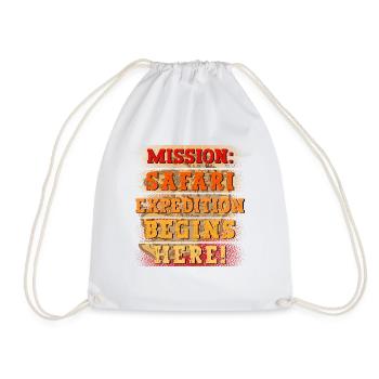 Safari Wildlife Mission Expedition Adventure - Drawstring Bag - white - Front