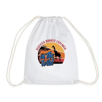 Safari Wildlife Certified Explorer In The Wild - Drawstring Bag - white - Front