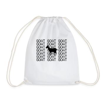 Goat - Drawstring Bag - white - Front