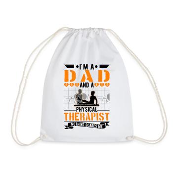 Physiotherapist Father Physiotherapy Papa Physio - Drawstring Bag - white - Front