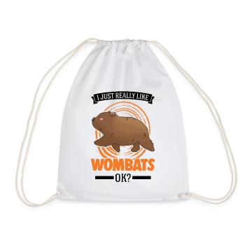 J’aime vraiment Wombats - Sac de sport léger - blanc - Devant