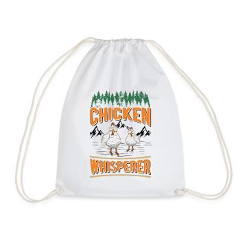 Chicken Whisperer Chicken Breeding Chicken Farmer - Drawstring Bag - white - Front