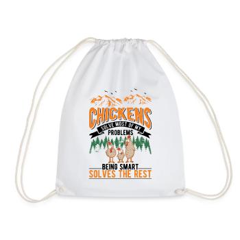 Chicken Chicken Breeding Chicken Farmer - Drawstring Bag - white - Front