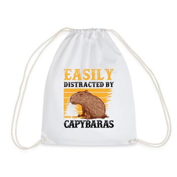 Capybara J’étais distrait capybara - Sac de sport léger - blanc - Devant