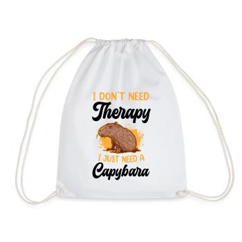 Capybara est ma thérapie capybara - Sac de sport léger - blanc - Devant
