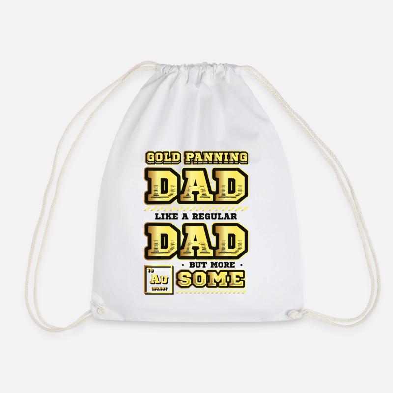 Dad wie ein normaler Vater, aber mehr Bergbau. - Turnbeutel - Weiß