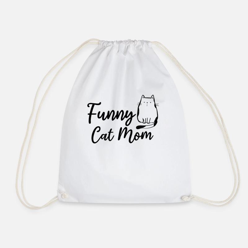 Cat Mama Cute Cat Lover - Funny Cat Mom - Turnbeutel - Weiß