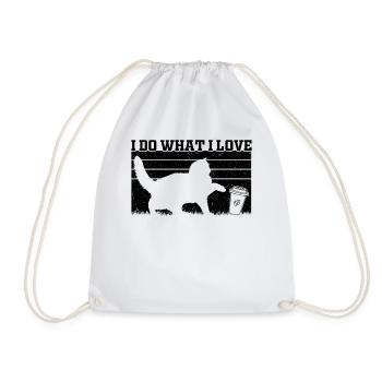 Amoureux des chats Propriétaire de chat Drôle de chat - Sac de sport léger - blanc - Devant
