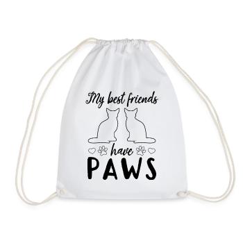 Propriétaire de chat - Mignon amoureux des chats - Sac de sport léger - blanc - Devant