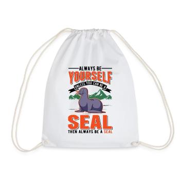 Seal Cadeau Phoque Lion de Mer - Sac de sport léger - blanc - Devant