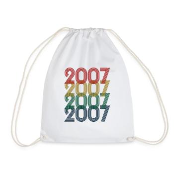 Cool Retro 2007, 16 ans, 16e anniversaire Ados - Sac de sport léger - blanc - Devant