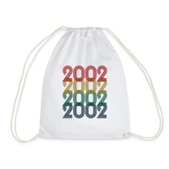 Cool Retro 2002, 21 Jahre alt, Geschenk zum 21. Geburtstag - Turnbeutel - Weiß - Vorne