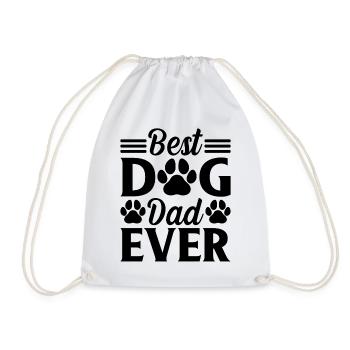 Dog Daddy - Dog Owner Dog Lover Daddy - B - Drawstring Bag - white - Front