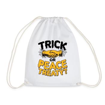 Halloween Trick Friedensvertrag Pazifist Wahl - Turnbeutel - Weiß - Vorne