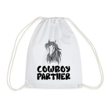 Cowboy Partenaire Western Texas Cowboy Rodeo Horse - Sac de sport léger - blanc - Devant