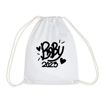 Bébé 2023 Grossesse enceinte - Sac de sport léger - blanc - Devant