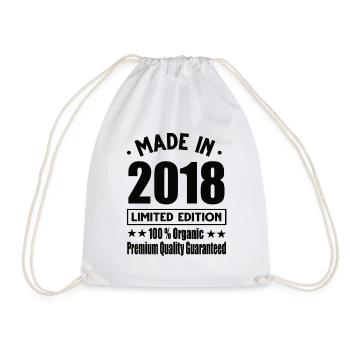 Fabriqué en 2018 Vintage Retro Limited Edition - Sac de sport léger - blanc - Devant