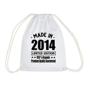 Fabriqué en 2014 Vintage Retro Limited Edition - Sac de sport léger - blanc - Devant
