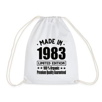 Fabriqué en 1983 Vintage Retro Limited Edition - Sac de sport léger - blanc - Devant