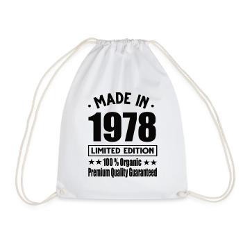Fabriqué en 1978 Vintage Retro Limited Edition - Sac de sport léger - blanc - Devant