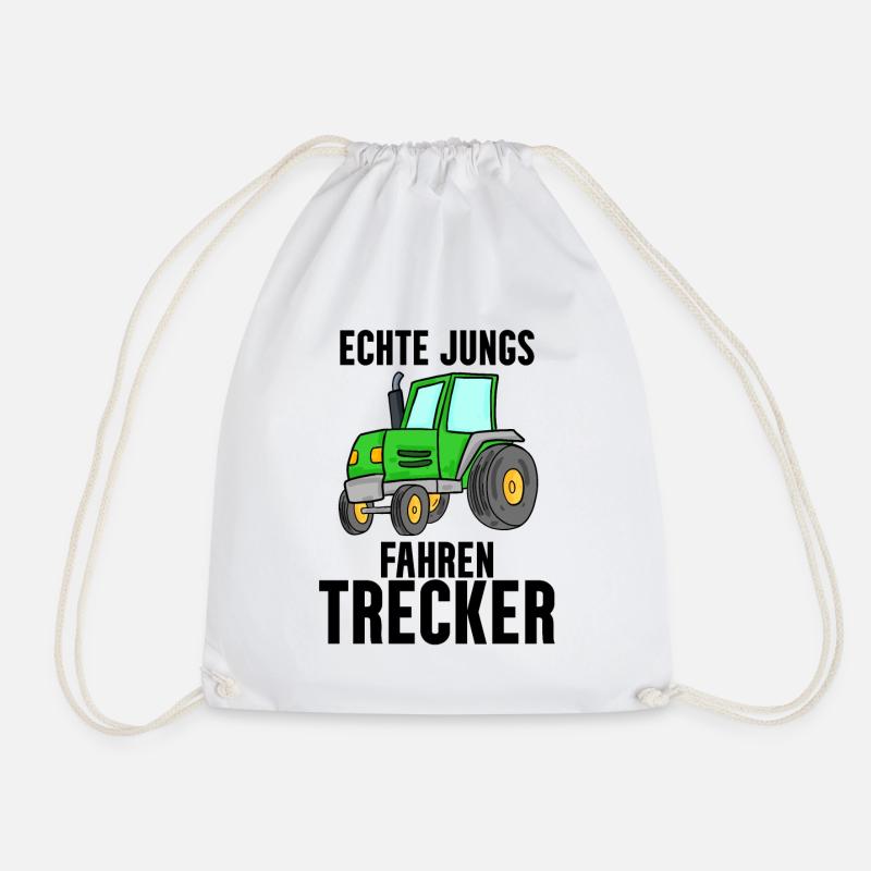 Trecker Bauer Landwirt Traktor Junge Geschenk - Turnbeutel - Weiß