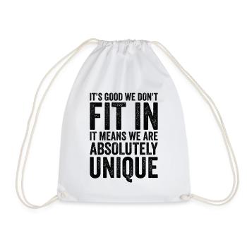 Positivity Misfits Poets Poetry Unique Uniqueness - Drawstring Bag - white - Front