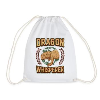 Bearded dragon, whisperer, reptile lover. - Drawstring Bag - white - Front