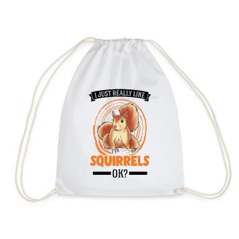 J’aime vraiment Squirrels Squirrel - Sac de sport léger - blanc - Devant
