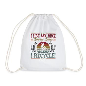 J’utilise mon vélo tous les jours, je fais du vélo à vélo. - Sac de sport léger - blanc - Devant