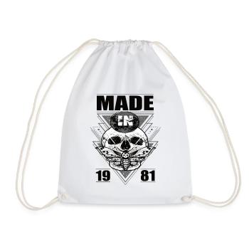 Fabriqué en 1981 Vintage Retro Limited Edition - Sac de sport léger - blanc - Devant