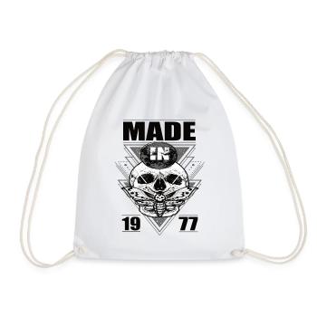 Fabriqué en 1977 Vintage Retro Limited Edition - Sac de sport léger - blanc - Devant