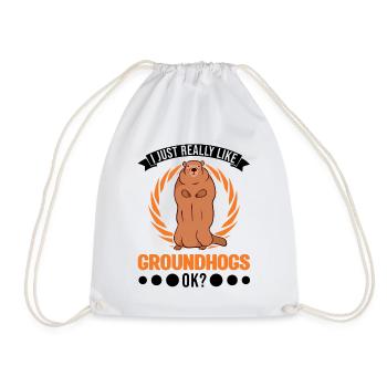 J’aime vraiment Groundhogs ok Marmot - Sac de sport léger - blanc - Devant