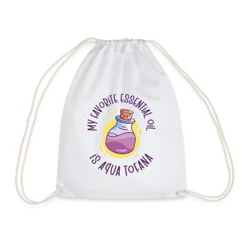 Aqua Tofana Conspiracy Theorist Essential Oil - Drawstring Bag - white - Front