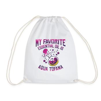 Aqua Tofana Conspiracy Theorist Essential Oil - Drawstring Bag - white - Front