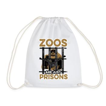 Les zoos ne sont que des prisons anti-protestation contre - Sac de sport léger - blanc - Devant