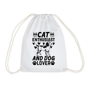 Propriétaires de chiens Amoureux des chats I Amoureux des chats et - Sac de sport léger - blanc - Devant
