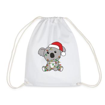 Koala Weihnachten Winter Tiere Koalas - Turnbeutel - Weiß - Vorne