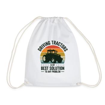 Résolution de problèmes Tracteur Agriculture - Sac de sport léger - blanc - Devant