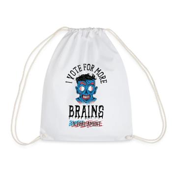 Voting Parliament Halloween Zombie Monster Voter - Drawstring Bag - white - Front